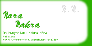 nora makra business card